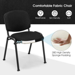 Costway Set Of 5 Office Reception Chairs Stackable Padded Guest Chairs - thumbnail 5