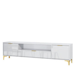 Goldline Gloss Tv Unit 200Cm White Luxury - Creative Furniture - thumbnail 9