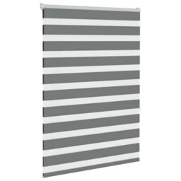 Berkfield Zebra Blind Dark Grey 100X150 Cm Fabric Width 95.9 Cm Polyester - thumbnail 3