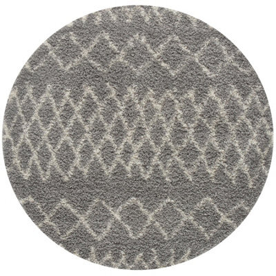 The Rugs Moroccan Shaggy Rugs And Runners Soft Fluffy Tribal Design High Pile Grey And Ivory Living Room Kitchen Hallway 910 - image 1