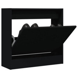 Walplus Shoe Cabinet Black 60X21X57 Cm Engineered Wood - thumbnail 1