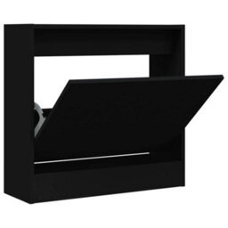 Walplus Shoe Cabinet Black 60X21X57 Cm Engineered Wood - thumbnail 2