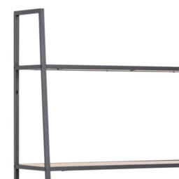 Furniture To Go Seaford Black Metal Ladder Bookcase With 5 Oak Shelves - thumbnail 6