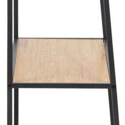 Furniture To Go Seaford Black Metal Ladder Bookcase With 5 Oak Shelves - thumbnail 8