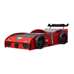 Plush Furniture Children's Eco Speed Race Car Bed Frame In Red With Storage Compartment 3Ft Single - thumbnail 3