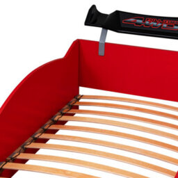 Plush Furniture Children's Eco Speed Race Car Bed Frame In Red With Storage Compartment 3Ft Single - thumbnail 6