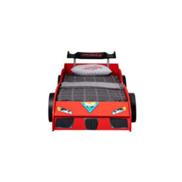 Plush Furniture Children's Eco Speed Race Car Bed Frame In Red With Storage Compartment 3Ft Single - thumbnail 5