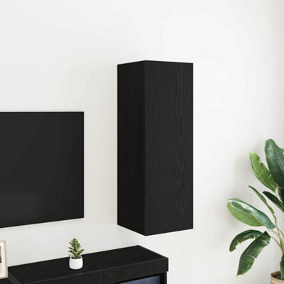 Walplus Wall Tv Cabinet Black Oak 30.5 X 30 X 90 Cm Engineered Wood - image 1