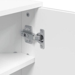 Berkfield Corner Bathroom Mirror Cabinet White 30X24X60 Cm - thumbnail 8