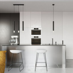 Sollux Lighting Wezyr Glass & Steel Black 1 Light Classic Pendant Ceiling Light - thumbnail 7