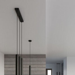 Sollux Lighting Wezyr Glass & Steel Black 1 Light Classic Pendant Ceiling Light - thumbnail 8