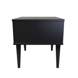 Hong Kong Ready Assembled Matt Black 1 Drawer Small Side Table (H)410mm (W)450mm (D)395mm - thumbnail 7