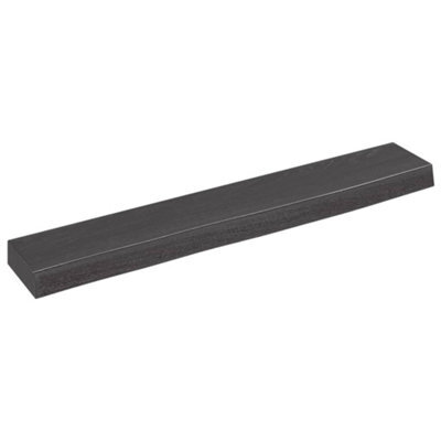 Berkfield Wall Shelf Dark Grey 60X10X4 Cm Treated Solid Wood Oak - image 1