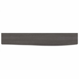 Berkfield Wall Shelf Dark Grey 60X10X4 Cm Treated Solid Wood Oak - thumbnail 2