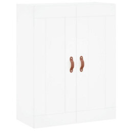 Berkfield Wall Mounted Cabinet White 69.5X34X90 Cm Engineered Wood - thumbnail 2