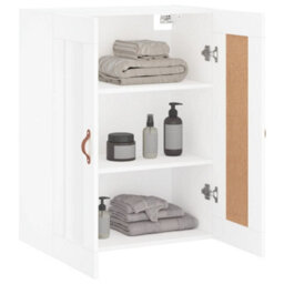 Berkfield Wall Mounted Cabinet White 69.5X34X90 Cm Engineered Wood - thumbnail 4