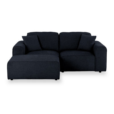 Hugo Deep Blue Chaise Sofa - Fully Assembled By Roseland Furniture - image 1