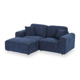 Hugo Deep Blue Chaise Sofa - Fully Assembled By Roseland Furniture - thumbnail 5