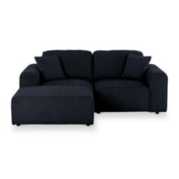 Hugo Deep Blue Chaise Sofa - Fully Assembled By Roseland Furniture - thumbnail 1