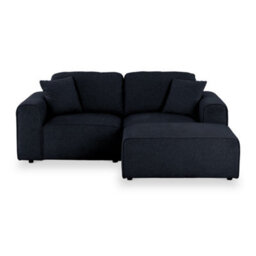 Hugo Deep Blue Chaise Sofa - Fully Assembled By Roseland Furniture - thumbnail 3