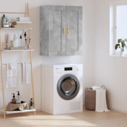 Berkfield Wall Mounted Cabinet Concrete Grey 69.5X34X90 Cm Engineered Wood - thumbnail 1