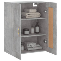 Berkfield Wall Mounted Cabinet Concrete Grey 69.5X34X90 Cm Engineered Wood - thumbnail 5