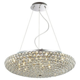 Luminosa Lighting Luminosa Classic Hanging Pendant Chrome 12 Light  With Crystal Shade, G9 - thumbnail 2