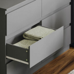 Lassic Vida Designs Denver 4 Piece Bedroom Set - (2 Drawer Large Bedside Chest X2, 6 Drawer Chest, 2 Door 2 Drawer Wardrobe), Grey - thumbnail 6
