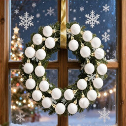 Amorly 36Pack White Christmas Ball Ornaments,4Cm Small Shatter Resistant Plastic Hanging Baubles,indoor Christmas Tree Decorations - thumbnail 3
