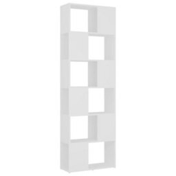 Berkfield Book Cabinet Room Divider White 60X24X186 Cm - thumbnail 2