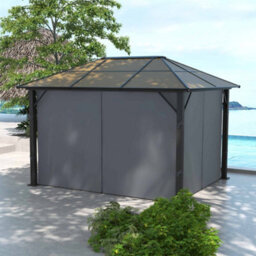 Outsunny 3 X 3.6M Hardtop Gazebo With Aluminium Frame And Curtains - thumbnail 8