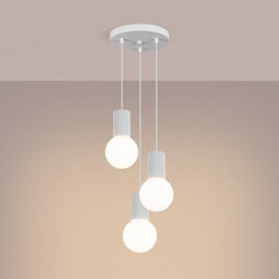 Luminosa Lighting Luminosa Halo Cluster Pendant Ceiling Light White 3X G9 - thumbnail 2