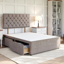 Divan Base Direct Wool Bronze Platform Top Divan Bed No Storage Base Only 4Ft Small Double - thumbnail 2