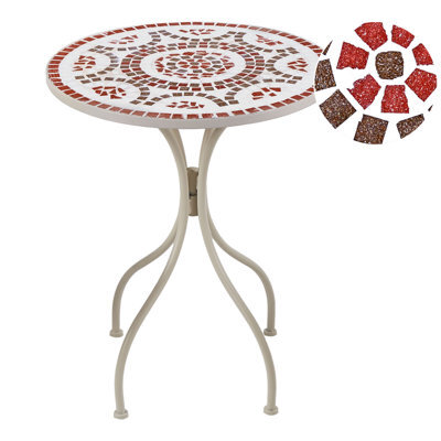 Beliani Bistro Table Spello 60 Cm 60 Cm White - image 1