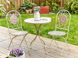 Beliani Bistro Table Spello 60 Cm 60 Cm White - thumbnail 2