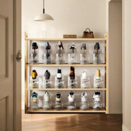 Taylor & Brown 10 Pack Clear Adjustable Shoe Slots, Space Saving Shoe Organiser, Anti-Slip Holder For Wardrobe Storage - thumbnail 2