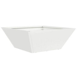 Berkfield Garden Bowl Planters 5 Pcs White 40X40X15 Cm Steel - thumbnail 5