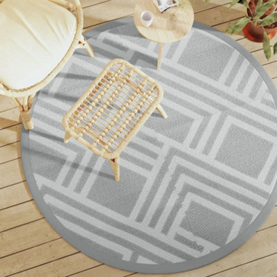 Walplus Outdoor Carpet Rugs For Garden Patios  Grey 160 Cm Pp - image 1