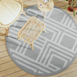 Walplus Outdoor Carpet Rugs For Garden Patios  Grey 160 Cm Pp - thumbnail 1