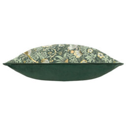 Morris & Co Strawberry Thief Embroidered Velvet Cushion Cover - thumbnail 4
