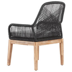 Beliani Garden Dining Set 6 Seater Olbia With Cushions Black - thumbnail 5