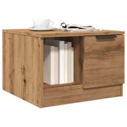 Berkfield Coffee Table Artisan Oak 50X50X36 Cm Engineered Wood - thumbnail 1