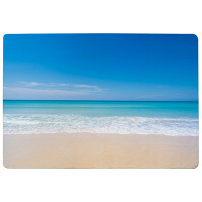 Benjamin Tate Design Nature Landscape View Of Beautiful Tropical Beach And Sea In Sunny Day Designer Special Soft Home Rug - image 1