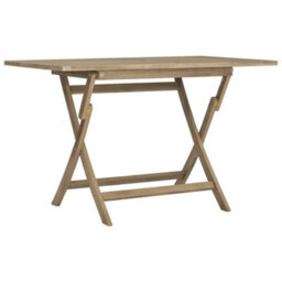 Berkfield Folding Garden Table Grey 120X70X75 Cm Solid Wood Teak - thumbnail 2