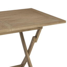 Berkfield Folding Garden Table Grey 120X70X75 Cm Solid Wood Teak - thumbnail 7