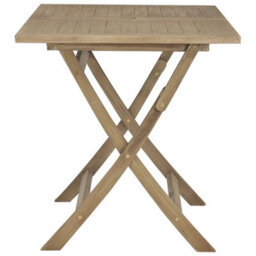 Berkfield Folding Garden Table Grey 120X70X75 Cm Solid Wood Teak - thumbnail 4