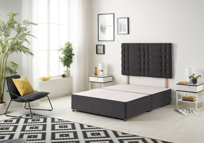 Somnior Beds Somnior Plush Black Bliss Divan Base With Headboard - King - image 1