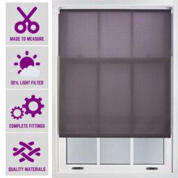Furnished Made To Measure Day Light Roller Blinds - Dark Grey Roller Blind For Windows And Doors (W)150Cm (L)165Cm - thumbnail 1