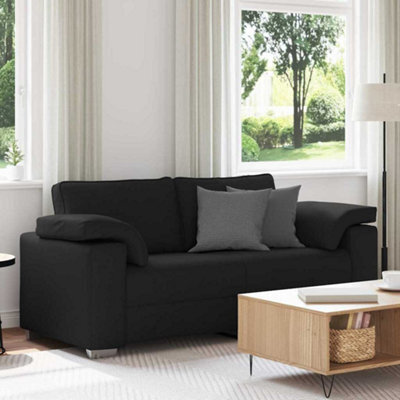 Vidaxl Sofa With Cushion Black 180 X 77 X 82 Cm Fabric - image 1