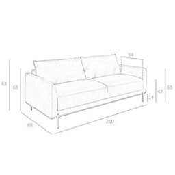 Angel Cerda Elegant Brown Leather 3-Seater Sofa For Modern Living Rooms - thumbnail 6